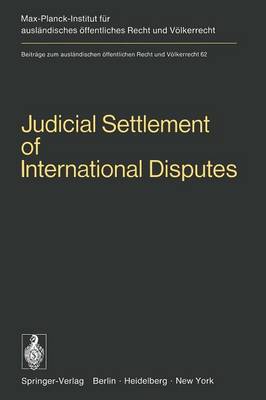 Judicial Settlement of International Disputes