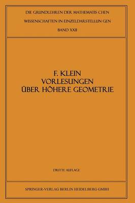 Vorlesungen über Höhere Geometrie