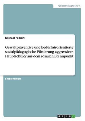 Gewaltpr ventive Und Bed rfnisorientierte Sozialp dagogische F rderung Aggressiver Hauptsch ler Aus Dem Sozialen Brennpunkt