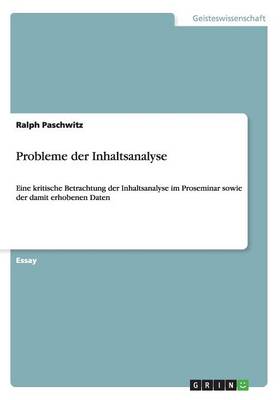 Probleme der Inhaltsanalyse