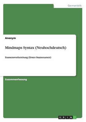 Mindmaps Syntax (Neuhochdeutsch)