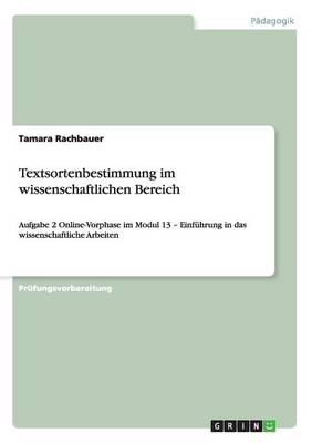 Textsortenbestimmung Im Wissenschaftlichen Bereich
