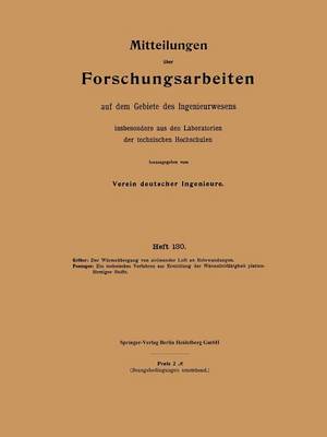 Mitteilungen über Forschungsarbeiten auf dem Gebiete des Ingenieurwesens