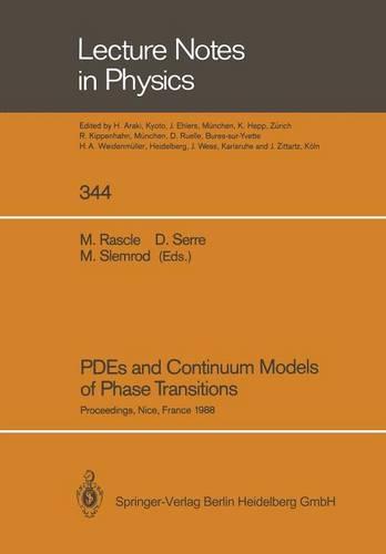 PDEs and Continuum Models of Phase Transitions