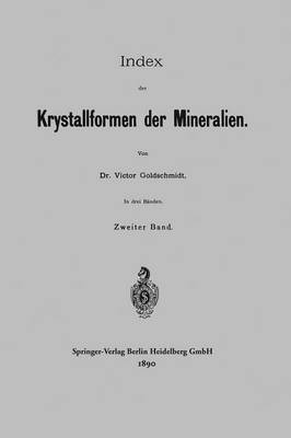 Index der Krystallformen der Mineralien