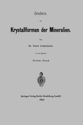 Index der Krystallformen der Mineralien