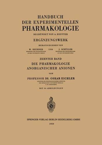 Die Pharmakologie Anorganischer Anionen