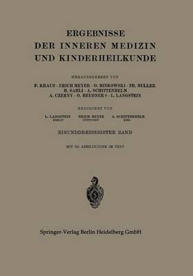 Ergebnisse der Inneren Medizin und Kinderheilkunde
