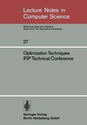 Optimization Techniques IFIP Technical Conference