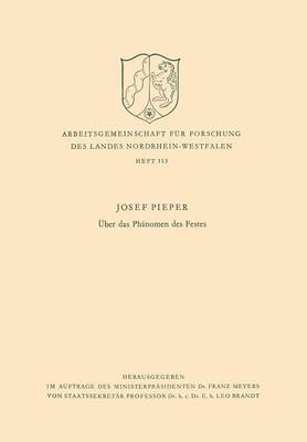 UEber das Phanomen des Festes