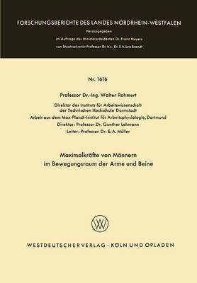 Maximalkräfte von Männern im Bewegungsraum der Arme und Beine