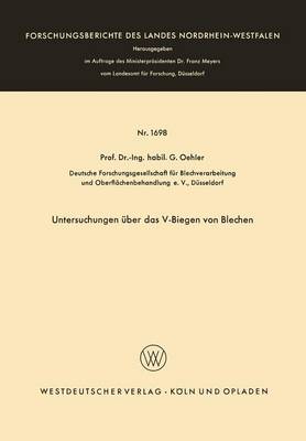Untersuchungen über das V-Biegen von Blechen