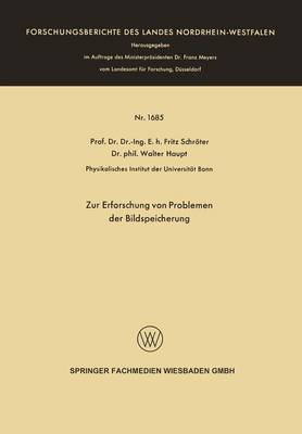 Zur Erforschung von Problemen der Bildspeicherung