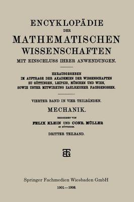 Encyklopädie der Mathematischen Wissenschaften mit Einschluss ihrer Anwendungen