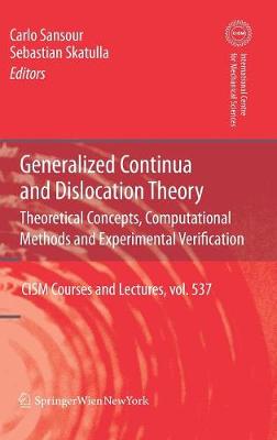 Generalized Continua and Dislocation Theory