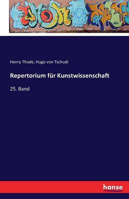 Repertorium F r Kunstwissenschaft