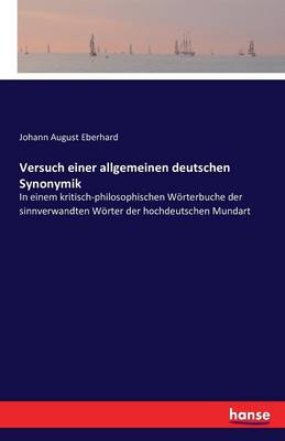 Versuch Einer Allgemeinen Deutschen Synonymik