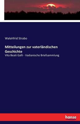 Mitteilungen Zur Vaterl ndischen Geschichte