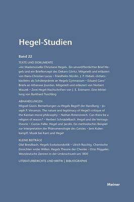 Hegel-Studien / Hegel-Studien Band 22 (1987)