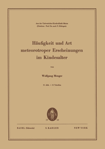 Häufigkeit und Art meteorotroper Erscheinungen im Kindesalter