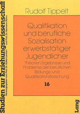 Qualifikation Und Berufliche Sozialisation Erwerbstaetiger Jugendlicher