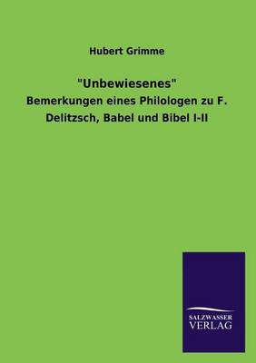Unbewiesenes