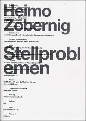 Heimo Zobernig Stellproblemen