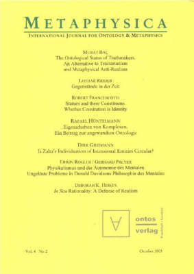 Metaphysica: v. 4, No. 2