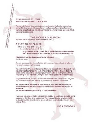 We Would Like to Learn, and We are Working on a Book