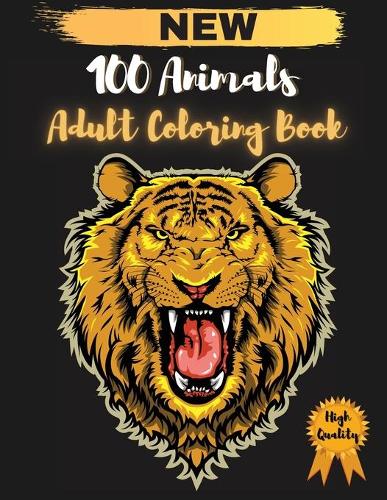 100 Animals Adult Coloring Book