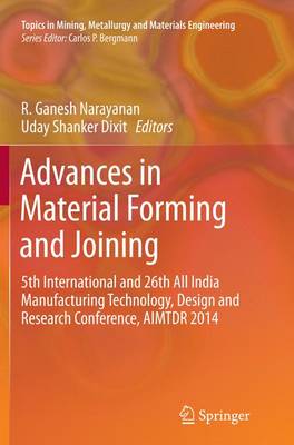 Advances in Material Forming and Joining