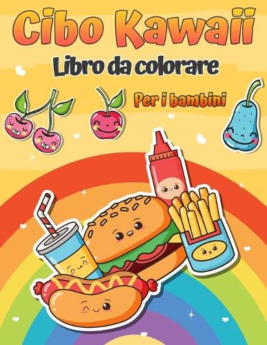 Kawaii cibo libro da colorare