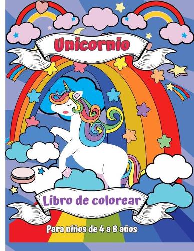 Libro para colorear unicornio para ninos de 4 a 8 anos.