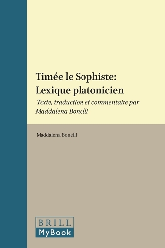 Timée le Sophiste: Lexique platonicien