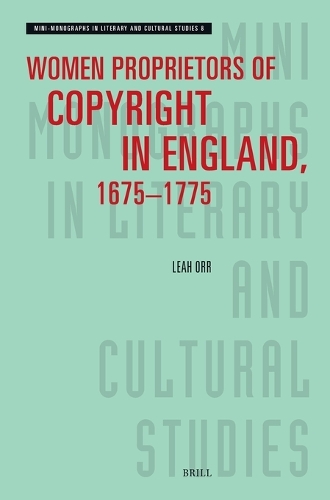 Women Proprietors of Copyright in England, 1675–1775