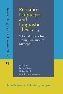 Romance Languages and Linguistic Theory 13