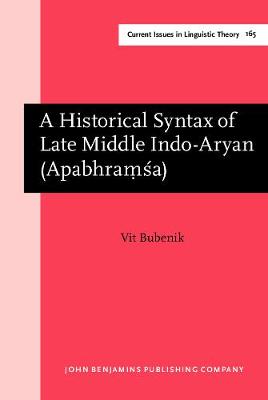 A  Historical Syntax of Late Middle Indo-Aryan (Apabhraṃśa)