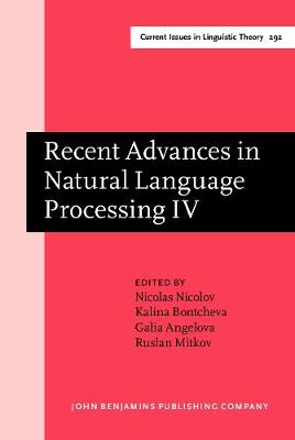 Recent Advances in Natural Language Processing IV