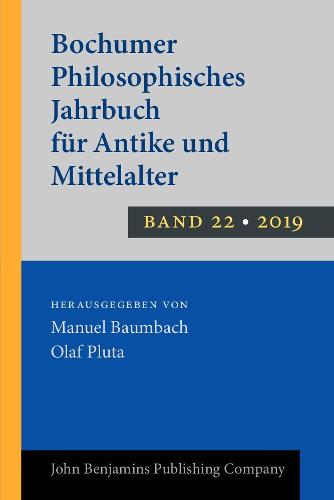 Bochumer Philosophisches Jahrbuch für Antike und Mittelalter