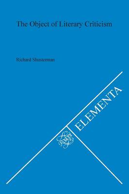 The Object of Literary Criticism