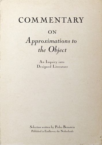 Commentary on Approximations to the Object