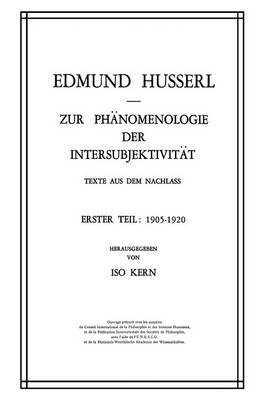 Zur Phänomenologie der Intersubjektivität