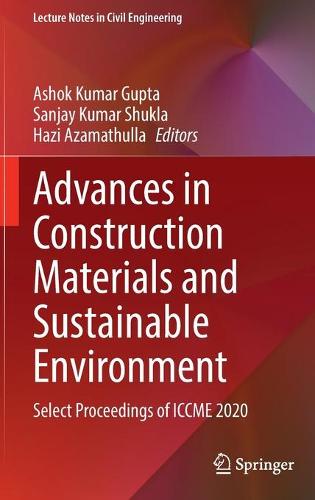 Advances in Construction Materials and Sustainable Environment