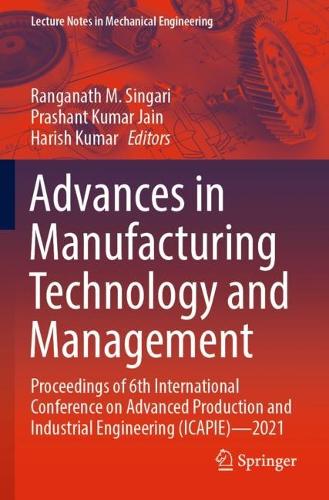 Advances in Manufacturing Technology and Management
