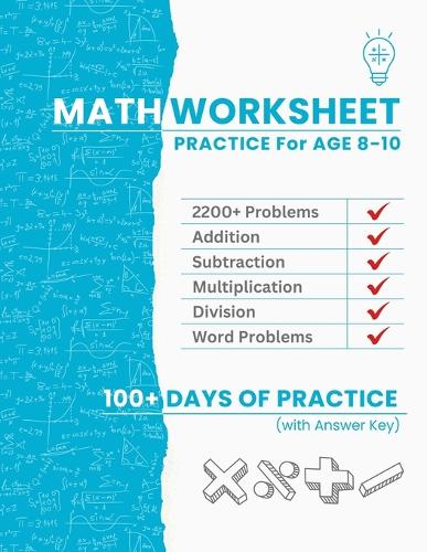 Math Worksheet Practice for Ages 8-10