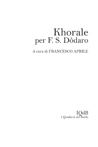 Khorale per F. S. Dòdaro