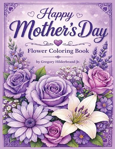 Happy Mother's day flower coloring book