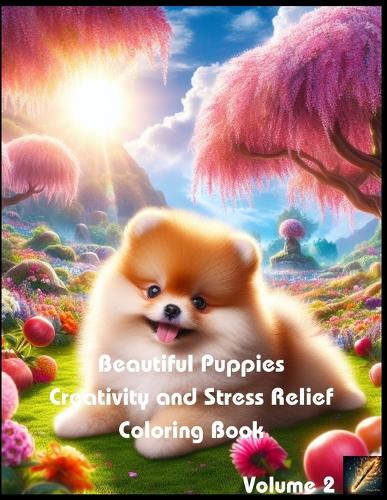 Beautiful Puppies Creativity and Stress Relief Coloring Book (Volume 2)