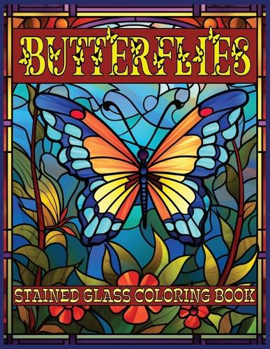 Butterflies Stained Glass Coloring Book