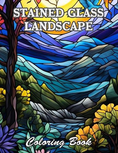 Stained Glass Landscape Coloring Book